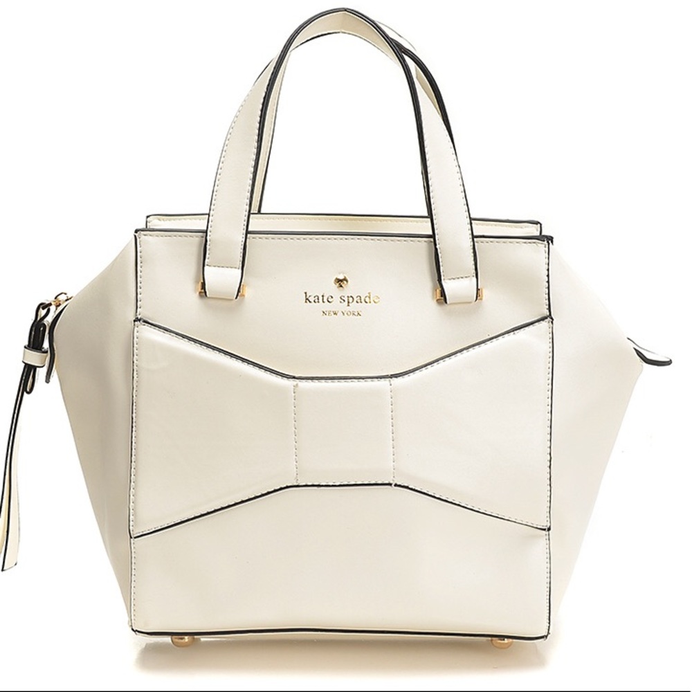A cute white Kate Spade purse